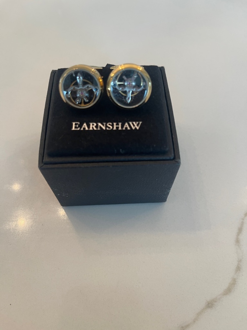 Men’s gold watch cufflinks